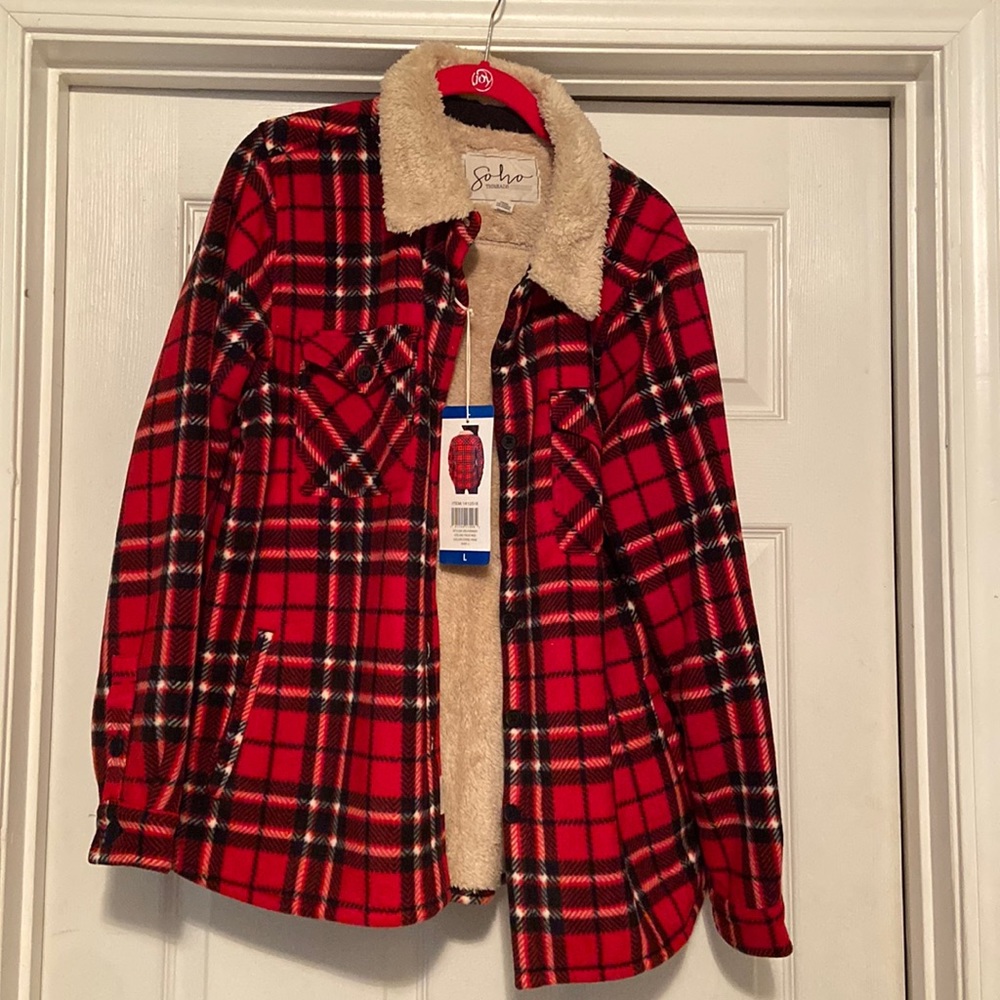 NWT Flannel Design Shacket, size L